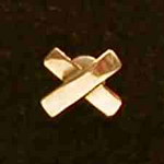 Close up of gold earring