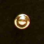 Close up of gold earring