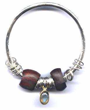 Blue moonstone bangle