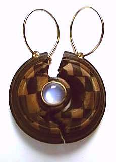 chequered earrings