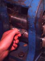 texturing some silver using the rolling mill