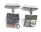 white moonstone cuff-links
